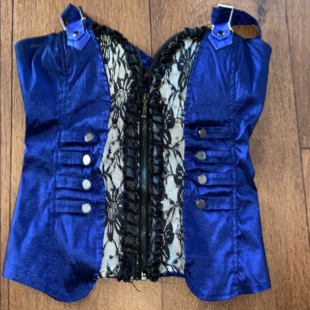Royal blue corset